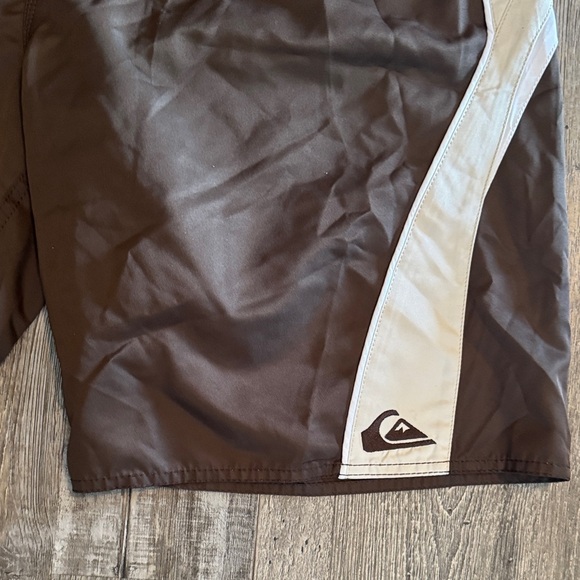 Quiksilver Brown and White Swim Shorts - Picture 3 of 5